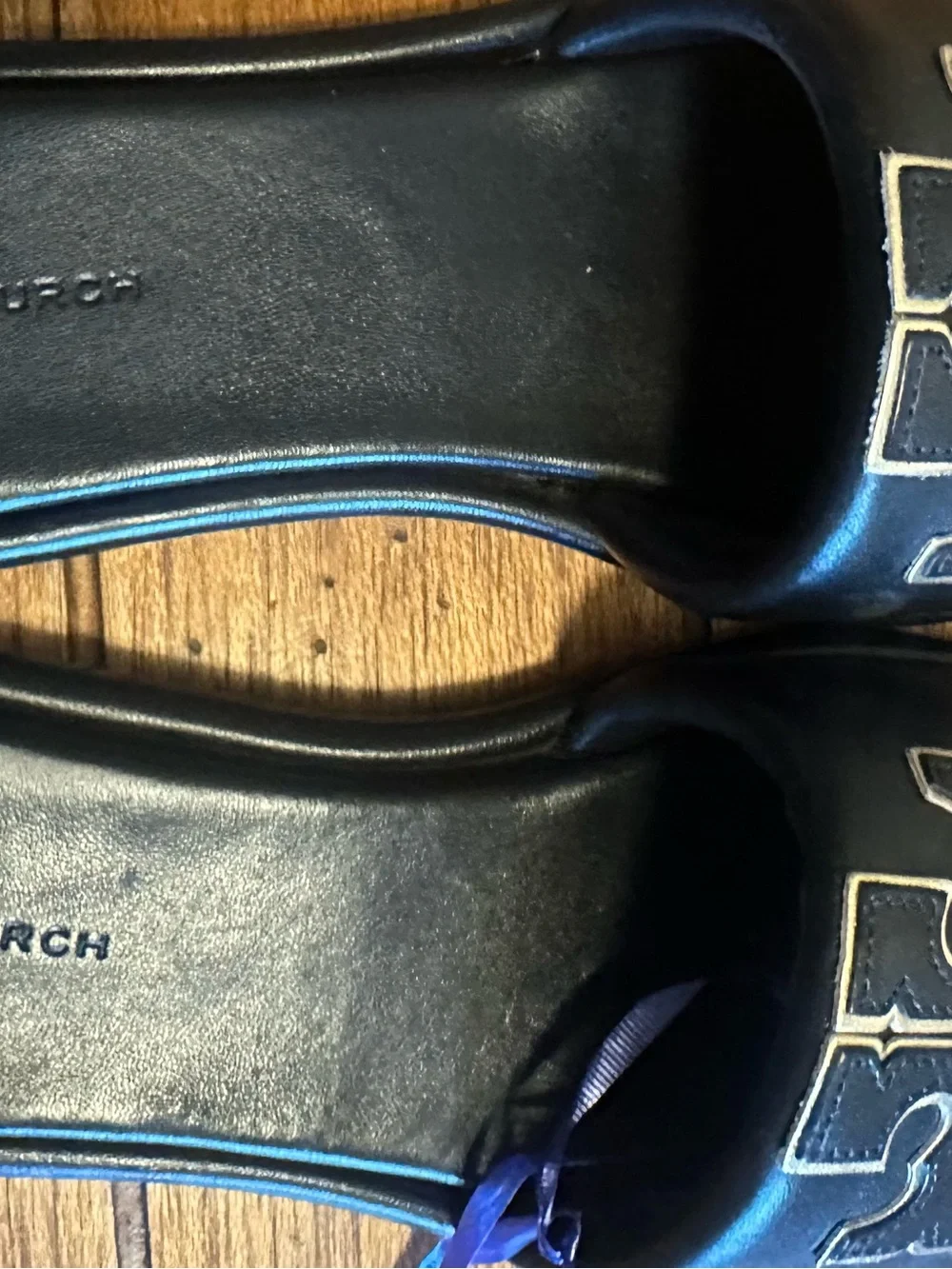 Tory Burch Black Logo Slide Sandals with Contrasting Stitching